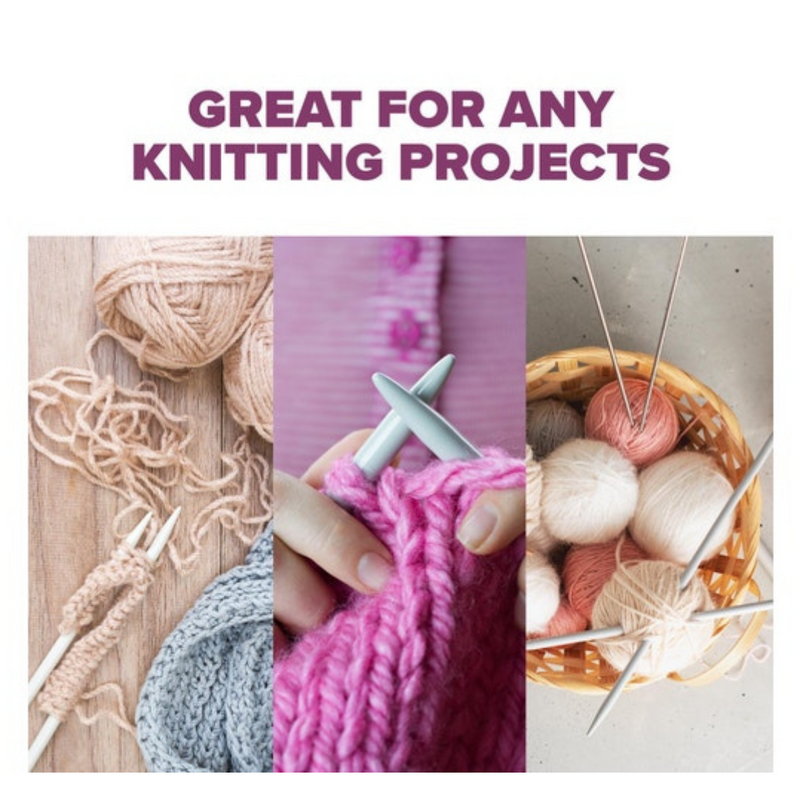 Ronis Knitting Needles Set 8pc 4 Assorted Sizes From 4mm-8mm