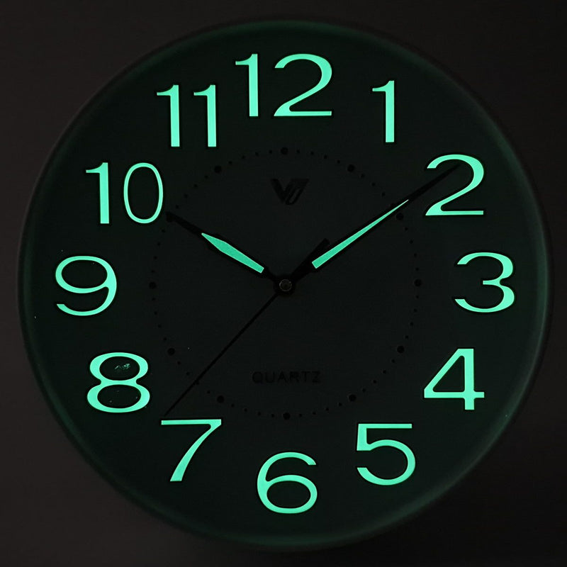 Ronis Kobi Glow In The Dark Wall Clock 30x30x4cm White
