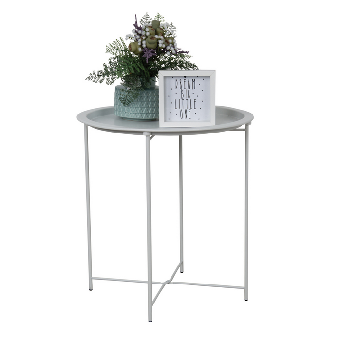 Kodu Metal Tray Side Table White