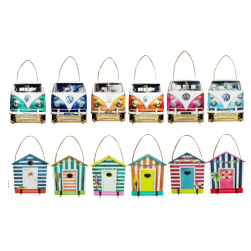 Ronis Kombi and Beach House Key Holders with Hanging String 14.5x16.5cm 0.8cm Assorted