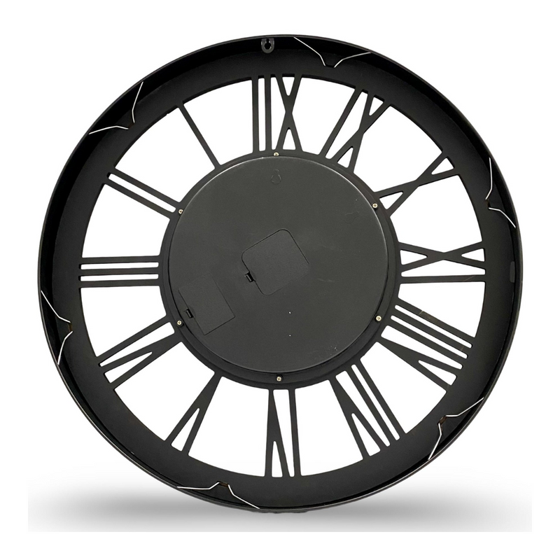 Clock Luxurious Rotating Gears Clock 60cm Black/Gold