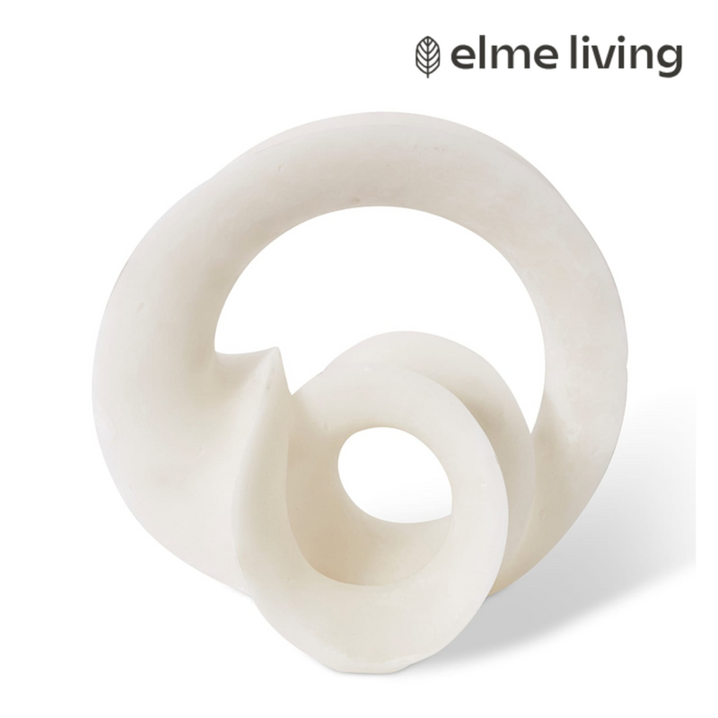 Brielle Ribbon Sculpture White 27x15x24cm