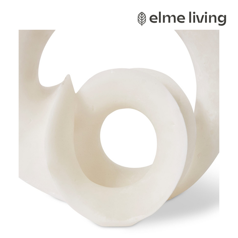 Brielle Ribbon Sculpture White 27x15x24cm