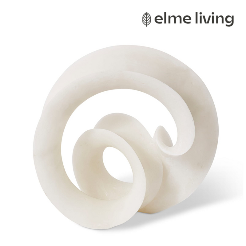 Brielle Ribbon Sculpture White 27x15x24cm