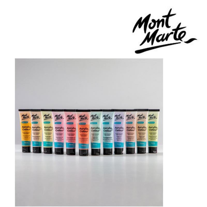 Ronis Mont Marte Acrylic Colour Pastel Colours 12pc x 36ml