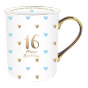 16th Sweet Heart Mug With Gold Handle 360ml – thumbnail