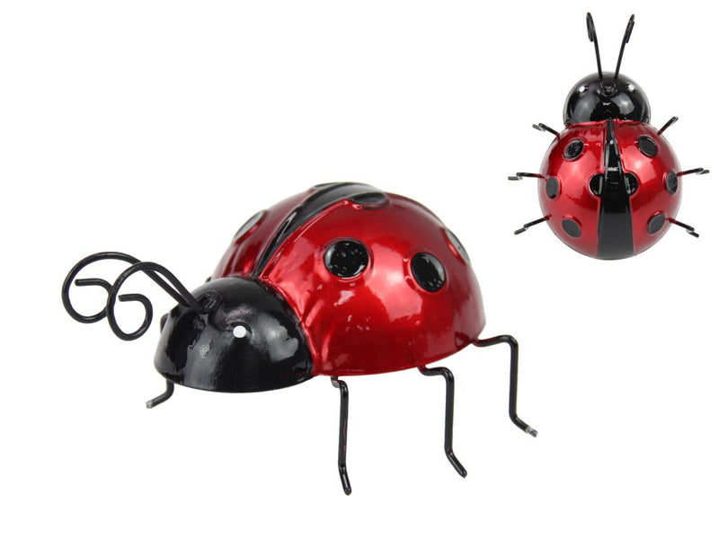 Small metal ladybug wall art 8cm