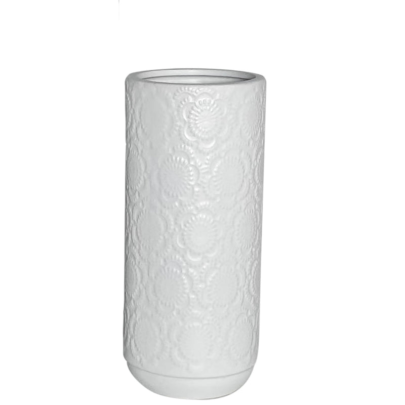 Lacey Grace Vase 13x30cm Matt White