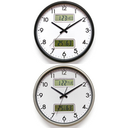 Ronis LCD Display T&H Wall Clock 32cm Assorted