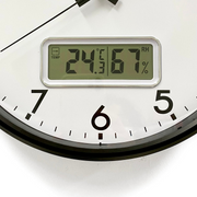 Ronis LCD Display T&H Wall Clock 32cm Assorted