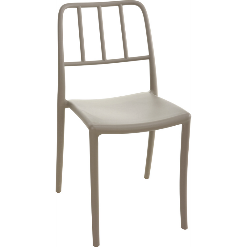 sand coloured stackable chair
