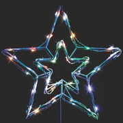 Ronis LED 3D Wire Star Colour Changing 48cm 2 Asstd – thumbnail