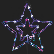 Ronis LED 3D Wire Star Colour Changing 48cm 2 Asstd – thumbnail