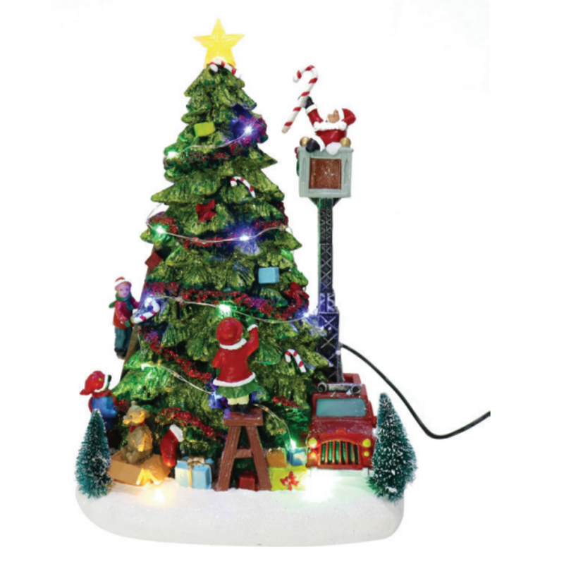 Ronis LED Musical Santa Lift Tree Scene