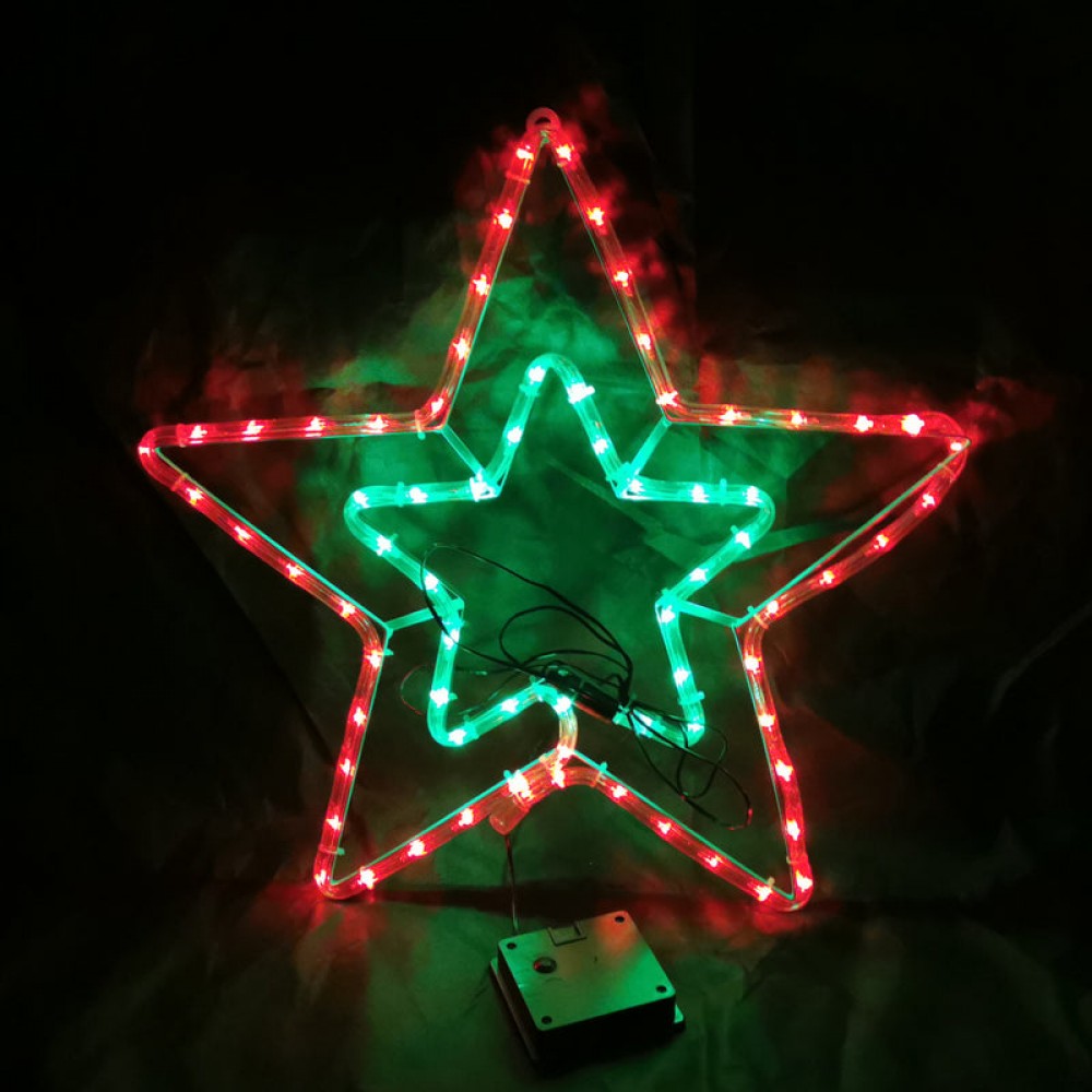 Led Pvc Star Rope Light LED Rope Light Double Star Solar 300cm — Ronis