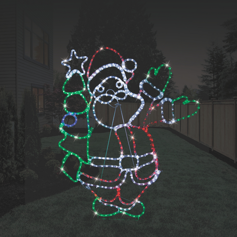 Ronis LED Ropelight Santa With Tree