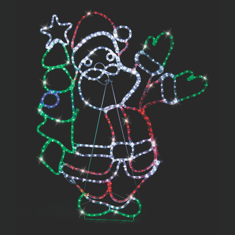 Ronis LED Ropelight Santa With Tree