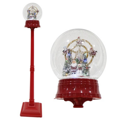 Ronis LED Snow Globe Pole With Music And Movement 150cm