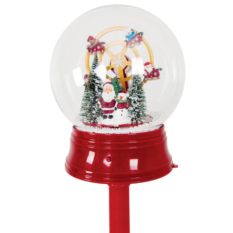 Ronis LED Snow Globe Pole With Music And Movement 150cm