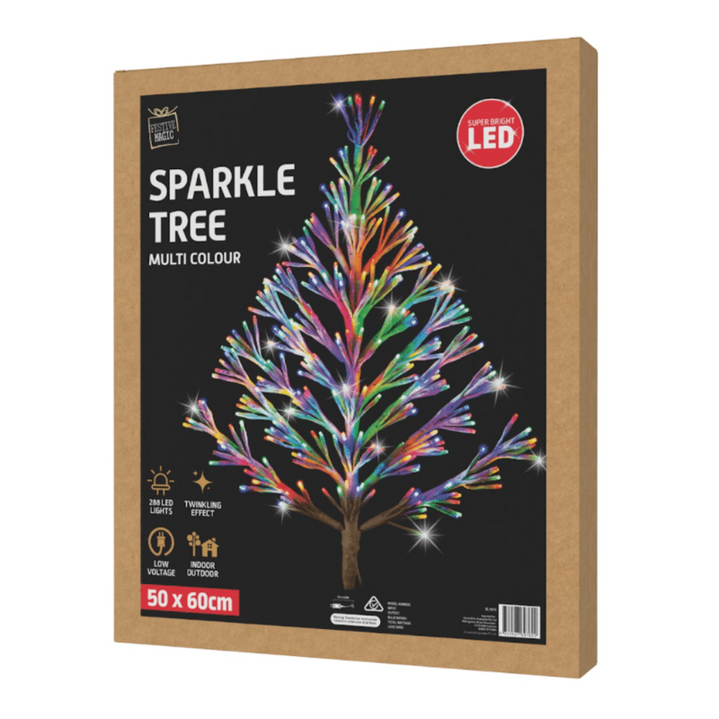 Ronis LED Sparkle Wall Tree 60cm Twinkle Multi