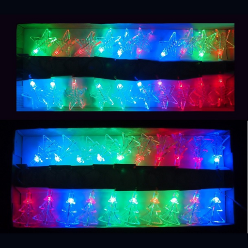 Ronis LED 3D Stars Tree 20pc Color Changing Assorted