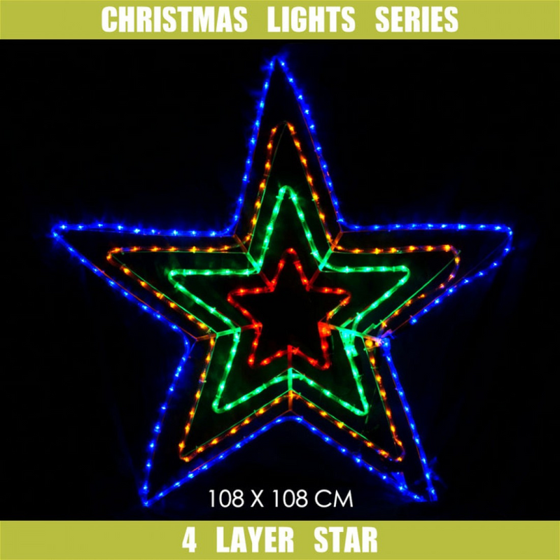 Ronis LED 4 Layer Stars 36V 108x108cm RGYB