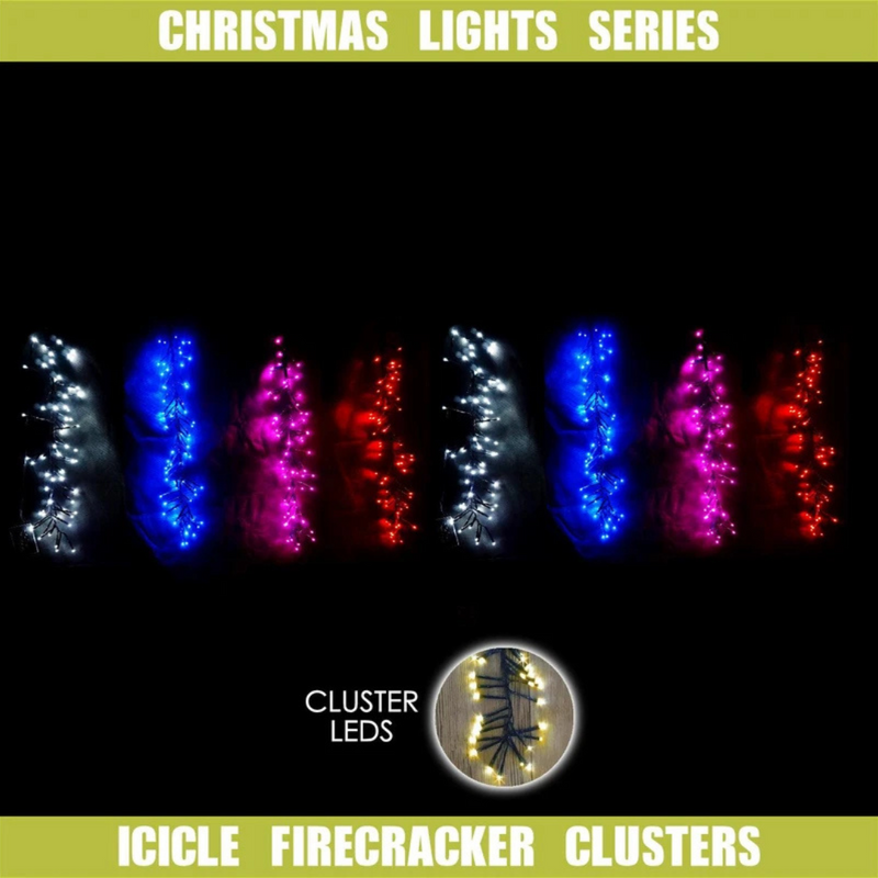 Ronis LED 800 Icicle Light Firecracker Cluster Light 800cm Multicolour