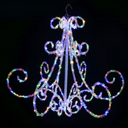 LED Acrylic Chandelier Flashing Multicolour hanging decoration with vibrant festive glow