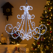 LED Acrylic Chandelier Flashing White hanging light decoration with sparkling festive effect