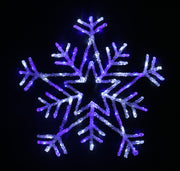 LED Acrylic Snowflake Flashing 65cm – large illuminated snowflake decoration with flashing LEDs for indoor and outdoor displays