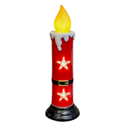 33cm red LED candle with realistic flickering flame – safe and festive Christmas lighting décor