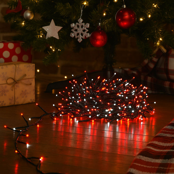 LED Cluster Lights 720 Red-White - Main Image