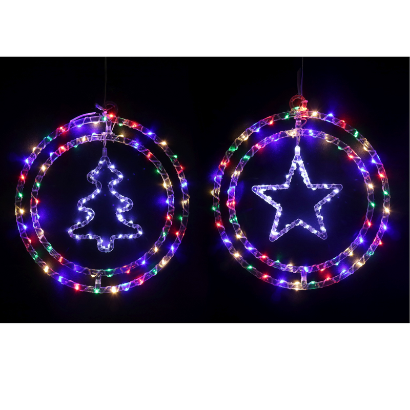 Ronis LED Crystal Rings with Motif 33x36cm Assorted