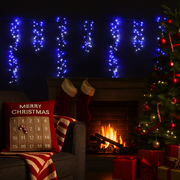 LED Dancing Cluster Icicles 900cm White Blue string lights with shimmering icicle effect