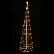 Tall LED strands tree with warm white flashing lights festive display – thumbnail