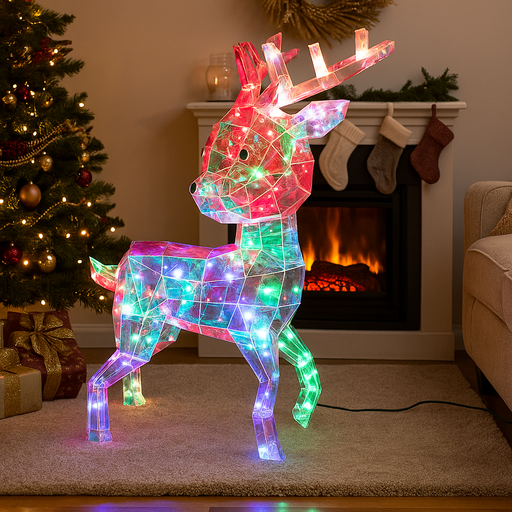 Illuminated LED Dream Light Baby Reindeer indoor and outdoor display