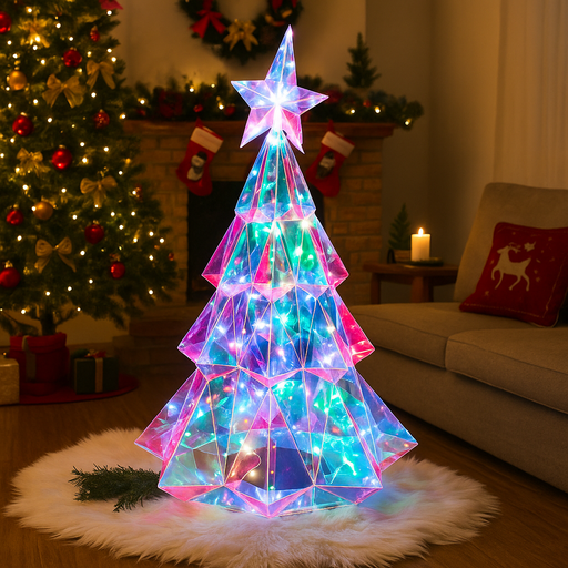 Glowing LED Dream Light Tiered Tree indoor and outdoor holiday display