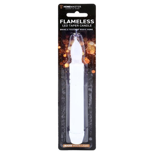 Ronis LED Flameless Battery Operated Taper Candle 16cm Warm White