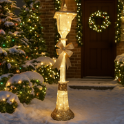 LED Glitter Street Lamp Twinkle Gold 120cm Christmas decoration – thumbnail