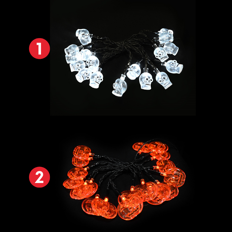 Ronis LED Halloween String Lights Battery Operated 170cm 2 Asstd
