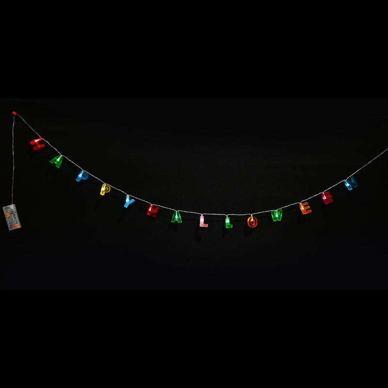 Ronis LED Happy Halloween Letter Garland Battery Operated 100cm