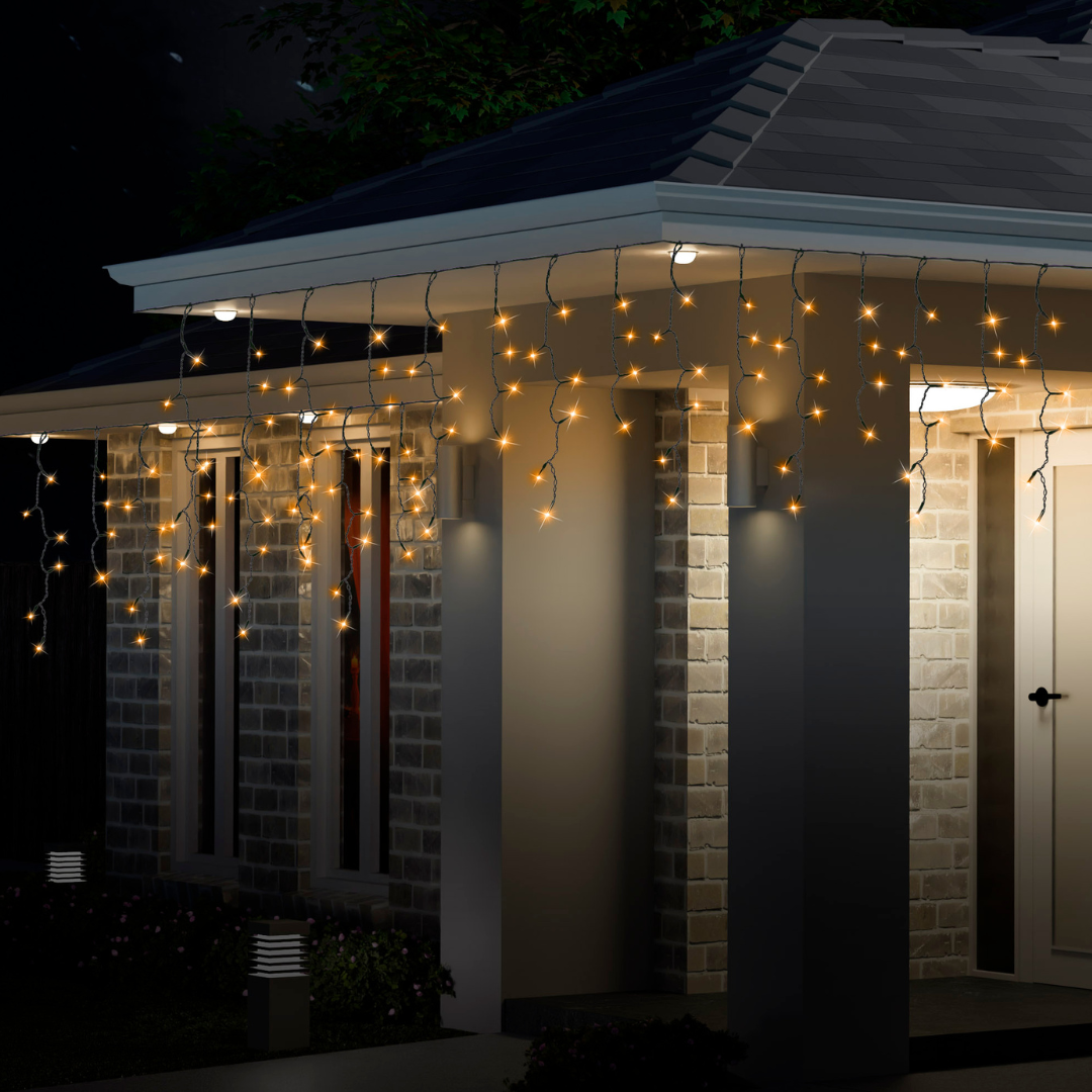 LED Icicles Flashing 300 Vintage Gold — Ronis