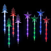 Ronis LED Lightshow Star/Tree Path Lights 4pk Remote Control Assorted