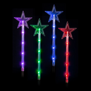 LED lightshow star and tree path lights 4 pack with remote control assorted designs for outdoor Christmas decoration