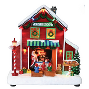 LED Musical Elf School Scene USB with festive lights and holiday music