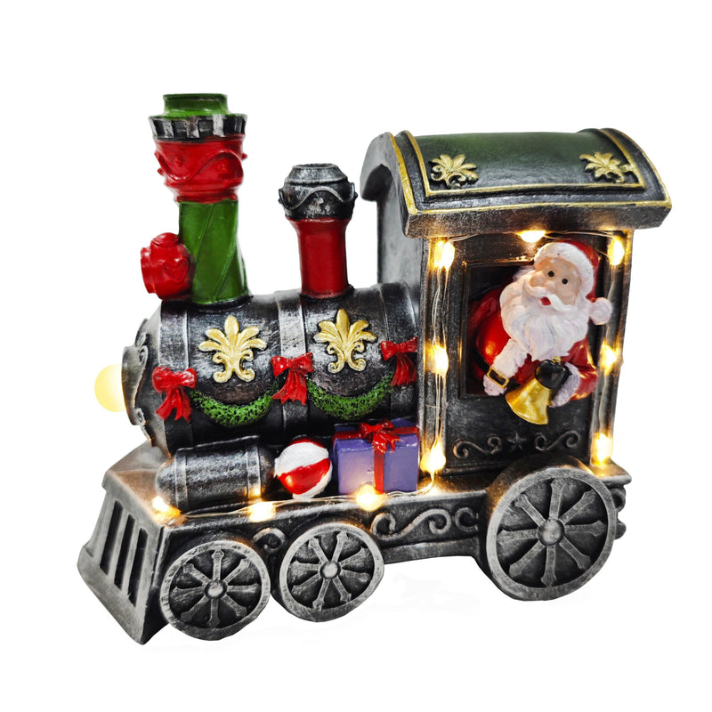 Christmas LED Musical Santa Train Engine USB-powered animated décor