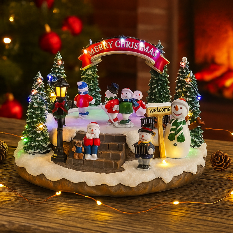 Create a magical winter wonderland with the LED Musical Snowman Snow-Play Scene USB! Featuring LED lights, festive music, and charming snowmen, it’s perfect for holiday décor and gifting.