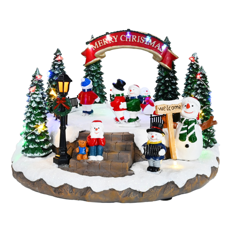 Create a magical winter wonderland with the LED Musical Snowman Snow-Play Scene USB! Featuring LED lights, festive music, and charming snowmen, it’s perfect for holiday décor and gifting.