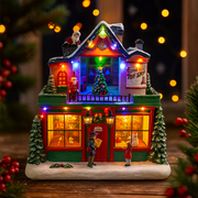 LED Musical Toy Shop with rotating motion, festive music, and glowing lights powered by USB