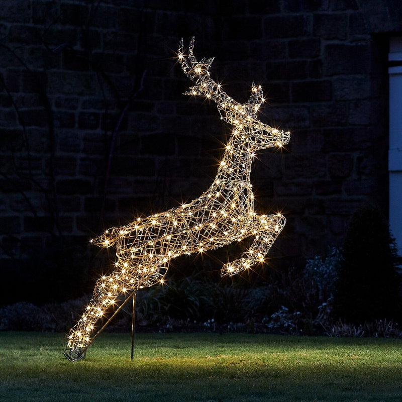 Decorative LED Rattan Reindeer for Christmas Indoor and Outdoor Setup